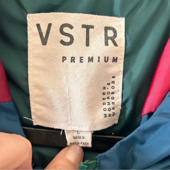 VSTR Windbreaker Hood 1/3 Zip Color Block Men Size Large - Picture 6 of 12